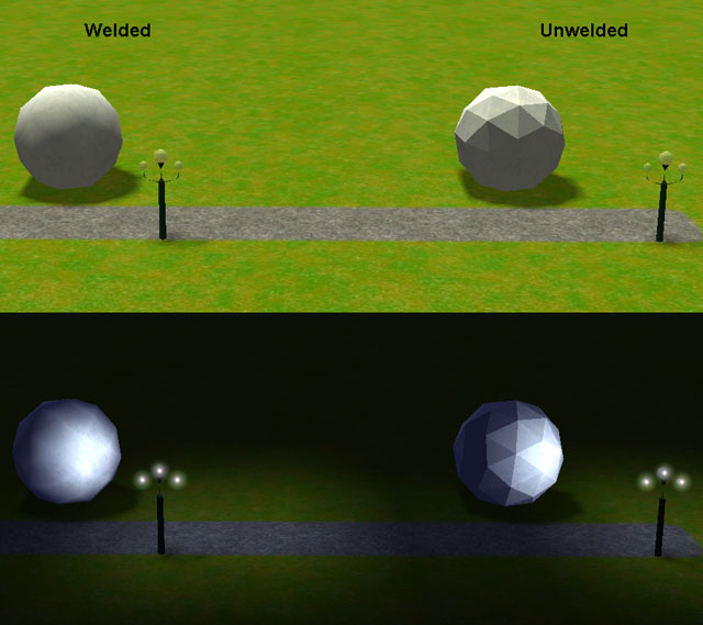 Welded and unwelded sphere