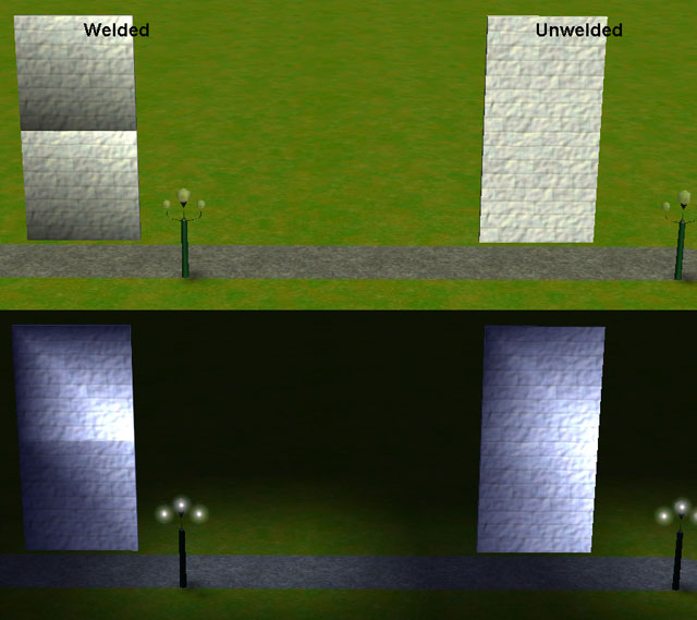 Welded and unwelded wall